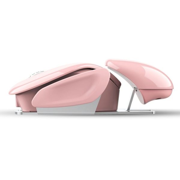 HXSJ T37 2.4GHz 1600dpi 3-modes Adjustable Wireless Mute Mouse (Pink) - Image 4
