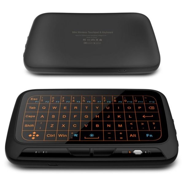 H18+ 2.4GHz Mini Wireless Keyboard Full Touchpad with 3-Level Adjustable Backlight (Black) - Image 2