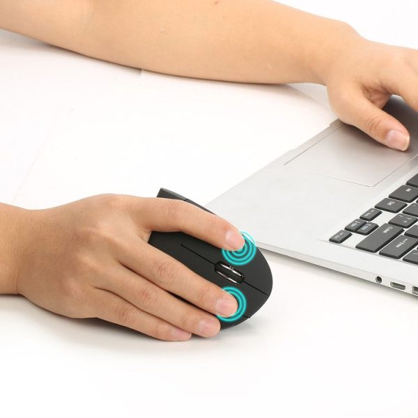 HXSJ T22 2.4GHz Wireless 4-Keys 2400 DPI Adjustable Ergonomics Optical Vertical Mouse - Image 8