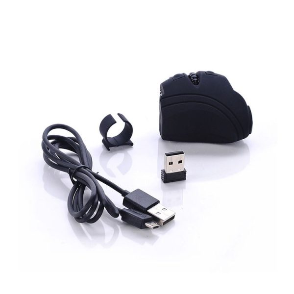 GM306DM 2.4G Lazy Finger Ring Mouse Rechargeable Wireless Mouse (Black) - Image 4