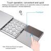 GK408 Three-fold Rechargeable Wireless Bluetooth Keyboard with Touchpad, Support Android / IOS / Windows (Black Grey) - Image 4