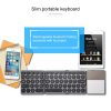 GK408 Three-fold Rechargeable Wireless Bluetooth Keyboard with Touchpad, Support Android / IOS / Windows (Black Grey) - Image 8