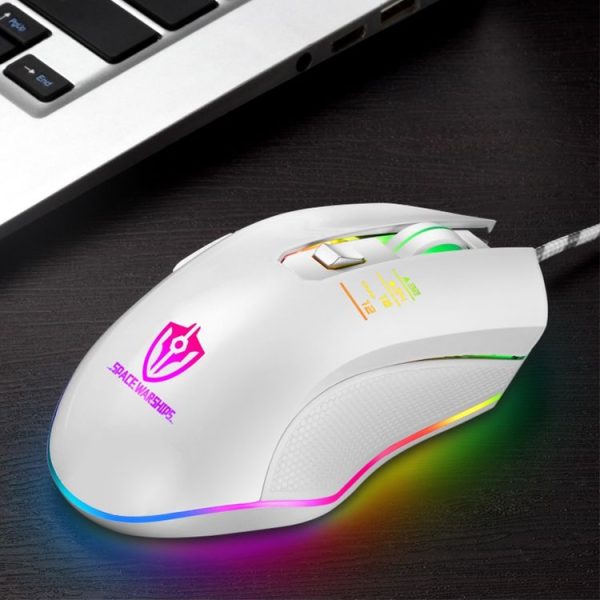 SHIPADOO GM3 3600 DPI Four-speed Adjustable Four-button Cool Colorful Respiration Light Gaming Wired Mouse (Grey) - Image 13