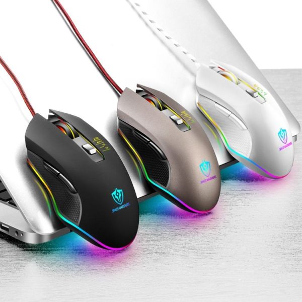 SHIPADOO GM3 3600 DPI Four-speed Adjustable Four-button Cool Colorful Respiration Light Gaming Wired Mouse (Grey) - Image 14