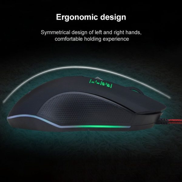 SHIPADOO GM3 3600 DPI Four-speed Adjustable Four-button Cool Colorful Respiration Light Gaming Wired Mouse (Grey) - Image 8