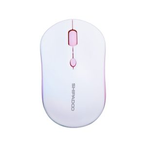 SHIPADOO W200 2.4GHz Wireless Portable Mouse for Mac Desktop Laptop (Pink)