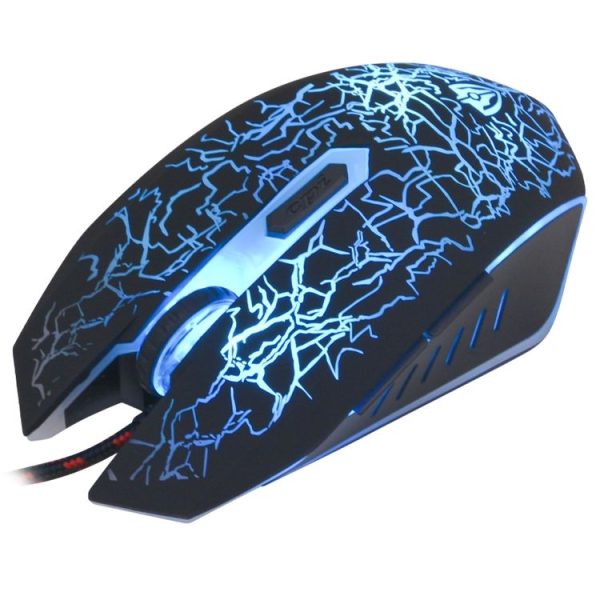 SHIPADOO X2 Wrangler Colorful Recirculating Breathing Light Crack Professional Competitive Gaming Luminous Wired Mouse (Black) - Image 2