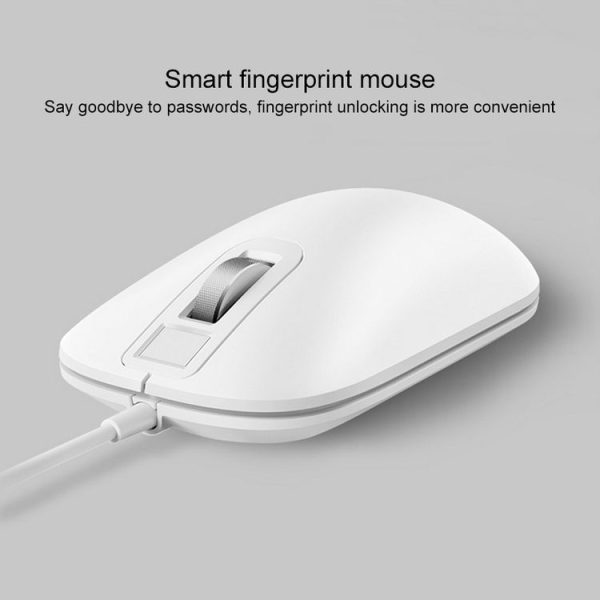 Original Xiaomi Youpin J1 Jesis Laptop PC Computer Fingerprint Wired Mouse (White) - Image 4