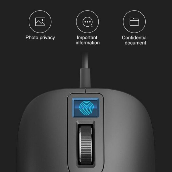 Original Xiaomi Youpin J1 Jesis Laptop PC Computer Fingerprint Wired Mouse (White) - Image 5