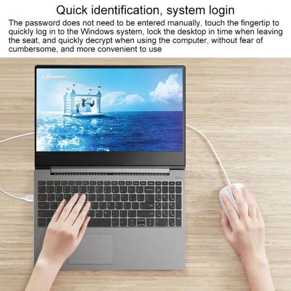 Original Xiaomi Youpin J1 Jesis Laptop PC Computer Fingerprint Wired Mouse (White) - Image 8