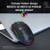 HXSJ T66 7 Keys Colorful Lighting Programmable Gaming Wireless Mouse (White) - Image 6