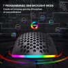 HXSJ T66 7 Keys Colorful Lighting Programmable Gaming Wireless Mouse (White) - Image 8