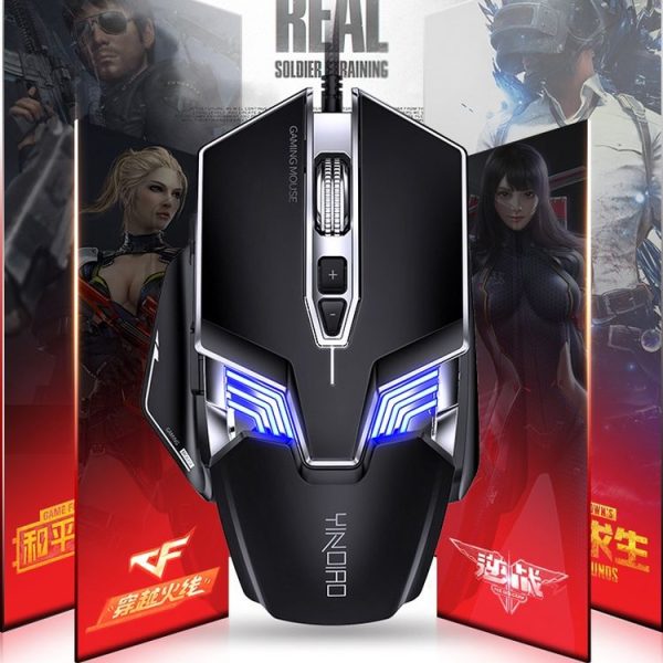 YINDIAO G403RS 7200DPI 4-modes Adjustable 8-keys RGB Light Programmable Wired Gaming Mouse (Grey) - Image 9