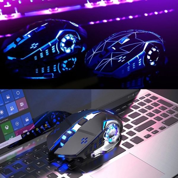 YINDIAO A4 2.4GHz 1600DPI 3-modes Adjustable Rechargeable Wireless Silent Gaming Mouse (Star Black) - Image 8