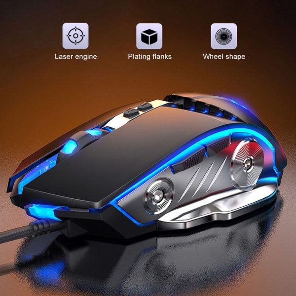 YINDIAO G3PRO 3200DPI 4-modes Adjustable 7-keys RGB Light Silent Wired Gaming Mouse (Grey) - Image 8