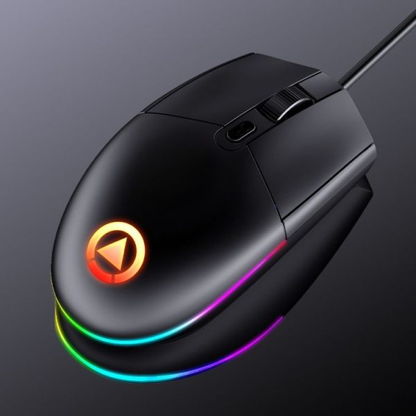 YINDIAO G3SE 1600DPI 3-modes Adjustable 3-keys RGB Light Wired Business Mouse (Black)