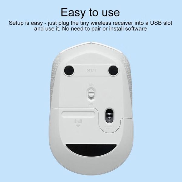 Logitech M172 1000DPI 2.4GHz Wireless Mouse (Blue) - Image 5