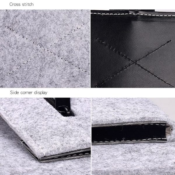 ND06 Multi-purpose Felt Button Laptop Inner Bag for 12.5 inch Laptop (Grey) - Image 10