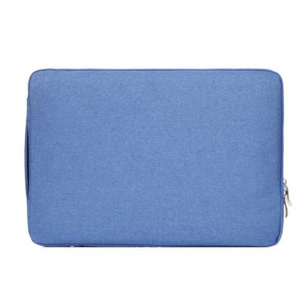 11.6 inch Universal Fashion Soft Laptop Denim Bags Portable Zipper Notebook Laptop Case Pouch for MacBook Air, Lenovo and other Laptops, Size: 32.2x21.8x2cm (Blue) - Image 3