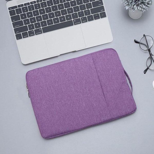 13.3 inch Universal Fashion Soft Laptop Denim Bags Portable Zipper Notebook Laptop Case Pouch for MacBook Air / Pro, Lenovo and other Laptops, Size: 35.5x26.5x2cm (Purple) - Image 4