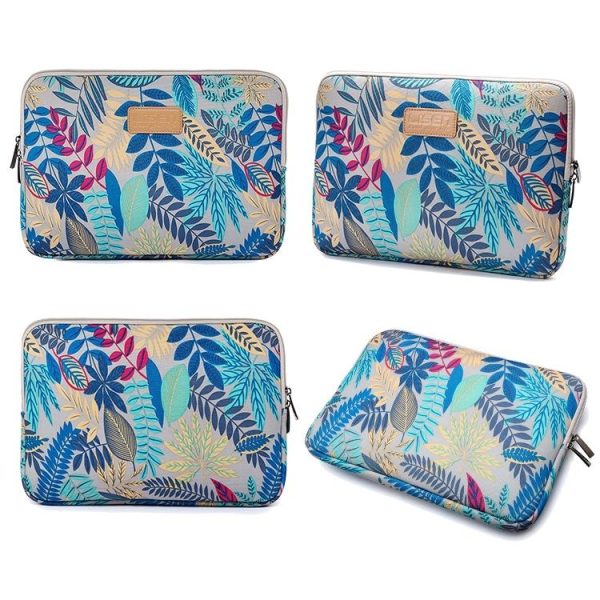 Lisen 7.0 inch Sleeve Case Colorful Leaves Zipper Briefcase Carrying Bag (Grey) - Image 3