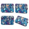 Lisen 9.8 inch Sleeve Case Colorful Leaves Zipper Briefcase Carrying Bag (Blue) - Image 3