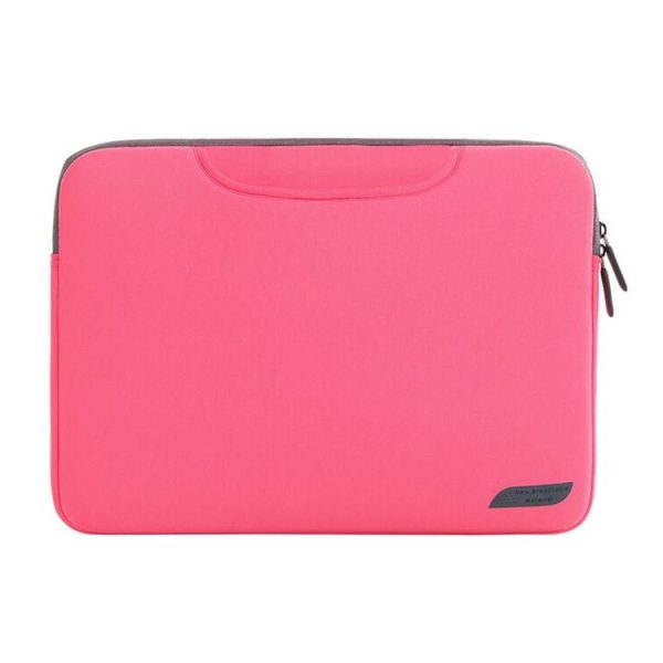 12 inch Portable Air Permeable Handheld Sleeve Bag for MacBook, Lenovo and other Laptops, Size: 32x21x2cm (Magenta) - Image 3