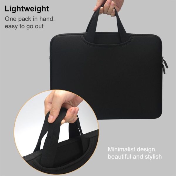 13.3 inch Portable Air Permeable Handheld Sleeve Bag for MacBook Air / Pro, Lenovo and other Laptops, Size: 34x25.5x2.5cm (Black) - Image 5