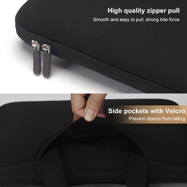 13.3 inch Portable Air Permeable Handheld Sleeve Bag for MacBook Air / Pro, Lenovo and other Laptops, Size: 34x25.5x2.5cm (Black) - Image 6