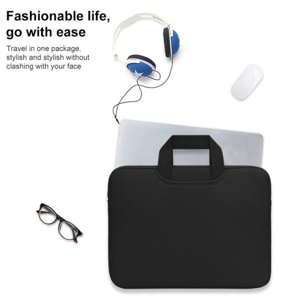 13.3 inch Portable Air Permeable Handheld Sleeve Bag for MacBook Air / Pro, Lenovo and other Laptops, Size: 34x25.5x2.5cm (Black) - Image 7