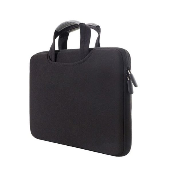 15.4 inch Portable Air Permeable Handheld Sleeve Bag for MacBook Air / Pro, Lenovo and other Laptops, Size: 38x27.5x3.5cm (Black)