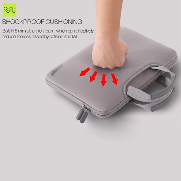 15.6 inch Portable Air Permeable Handheld Sleeve Bag for Laptops, Size: 41.5x30.0x3.5cm (Magenta) - Image 5