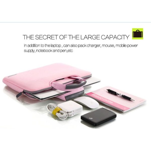 15.6 inch Portable Air Permeable Handheld Sleeve Bag for Laptops, Size: 41.5x30.0x3.5cm (Magenta) - Image 6