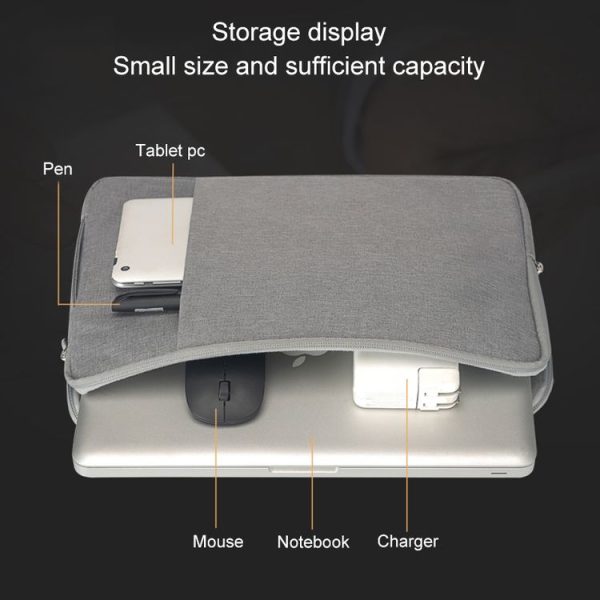 POFOKO C210 14 inch Denim Business Laptop Liner Bag (Grey) - Image 7