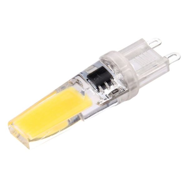 G9 3W 300LM COB LED Light, Silicone Dimmable for Halls / Office / Home, AC 220-240V, Transparent Plug (Warm White) - Image 2