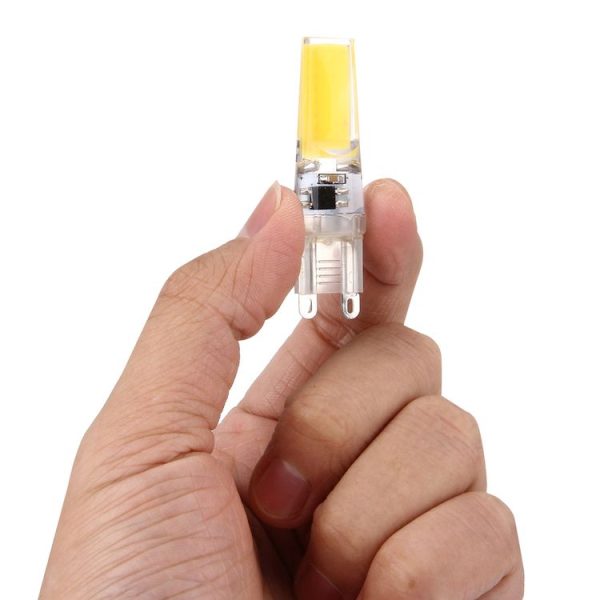 G9 3W 300LM COB LED Light, Silicone Dimmable for Halls / Office / Home, AC 220-240V, Transparent Plug (Warm White) - Image 4