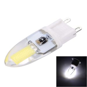 3W COB LED Light, G9 300LM Silicone Dimmable SMD 1505 for Halls / Office / Home, AC 220-240V (White Light)