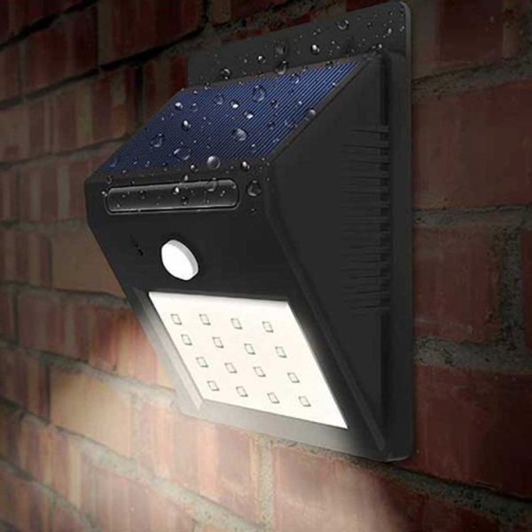White Light Outdoor Solar Motion Sensor Light, 20 LED for Yard / Garden / Home / Driveway / Stairs / Outside Wall (Black) - Image 11