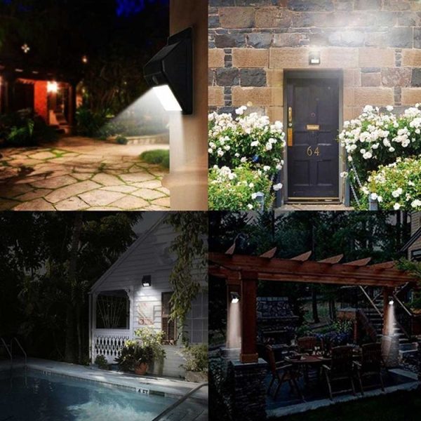 White Light Outdoor Solar Motion Sensor Light, 20 LED for Yard / Garden / Home / Driveway / Stairs / Outside Wall (Black) - Image 12