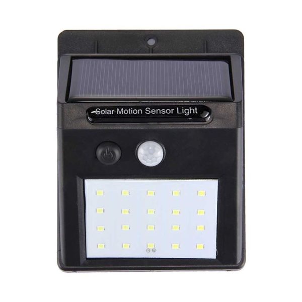 White Light Outdoor Solar Motion Sensor Light, 20 LED for Yard / Garden / Home / Driveway / Stairs / Outside Wall (Black) - Image 3