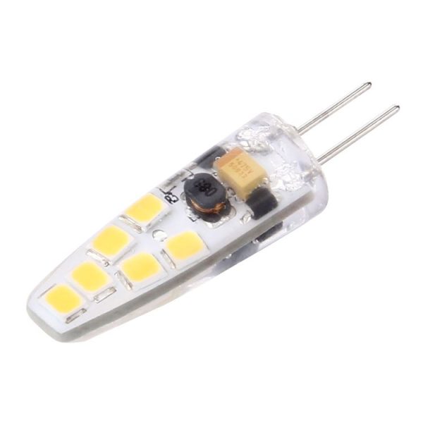 G4 2W 180LM Corn Light Bulb, 12 LED SMD 2835 Silicone, DC 12V, Small Size: 4.1x1x1cm (Warm White) - Image 2