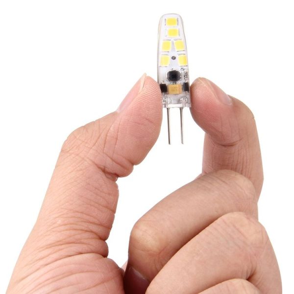 G4 2W 180LM Corn Light Bulb, 12 LED SMD 2835 Silicone, DC 12V, Small Size: 4.1x1x1cm (Warm White) - Image 4