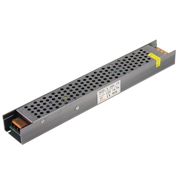SL-200-12 LED Regulated Switching Power Supply DC12V 16.7A Size: 330 x 49 x 29mm
