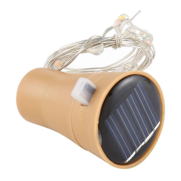 1m 10 LEDs SMD 0603 Solar Powered Copper Wire String Light Fairy Lamp Decorative Light (Colorful Light) - Image 3