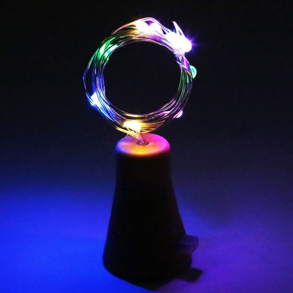 1m 10 LEDs SMD 0603 Solar Powered Copper Wire String Light Fairy Lamp Decorative Light (Colorful Light) - Image 5