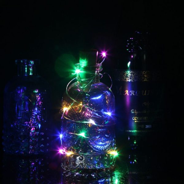 1m 10 LEDs SMD 0603 Solar Powered Copper Wire String Light Fairy Lamp Decorative Light (Colorful Light) - Image 6