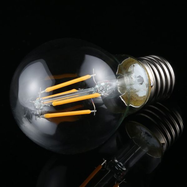 A60 E27 4W 4 LEDs 450 LM Retro Dimming LED Filament Light Bulb Energy Saving Light, AC 220V (Warm White) - Image 2