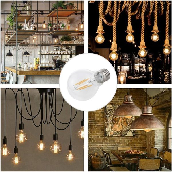 A60 E27 4W 4 LEDs 450 LM Retro Dimming LED Filament Light Bulb Energy Saving Light, AC 220V (Warm White) - Image 7