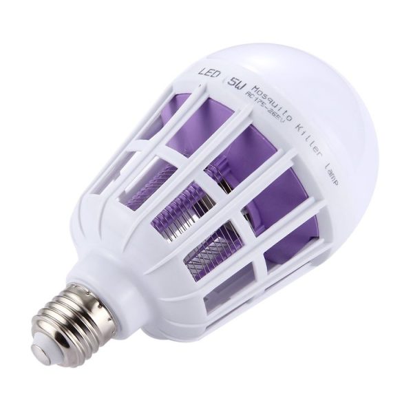 E27 15W White Light + 365 NM Purple Light Mosquito Killer Bulb Lamp, Fly Pest Insects Reject Zapper LED Ball Steep Light, AC 175-265V - Image 2