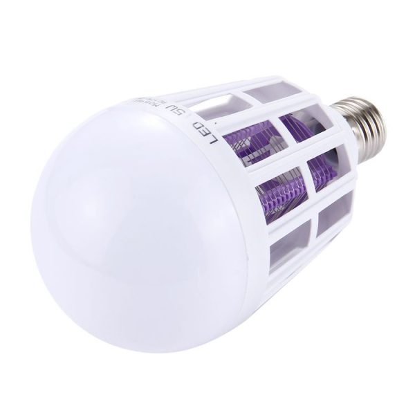 E27 15W White Light + 365 NM Purple Light Mosquito Killer Bulb Lamp, Fly Pest Insects Reject Zapper LED Ball Steep Light, AC 175-265V - Image 3